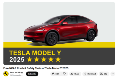 Tesla Model Y – once again, above expectations at Euro NCAP